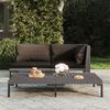 vidaXL Garden Coffee Table Dark grey and black