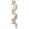 vidaXL Wall Corner Shelf Sonoma Oak Engineered Wood 7.9 x 7.9 x 50.2 in