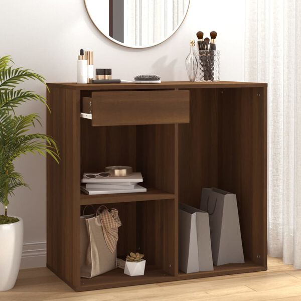 vidaXL Cosmetic Cabinet Brown Oak Engineered Wood 31.5 x 15.7 x 29.5 in
