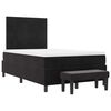 vidaXL Box Spring Bed with Mattress Black 47.2" x 78.7" Velvet