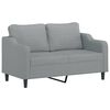vidaXL 2-seater Sofa Light Gray Fabric (100% polyester), metal 2-Seater