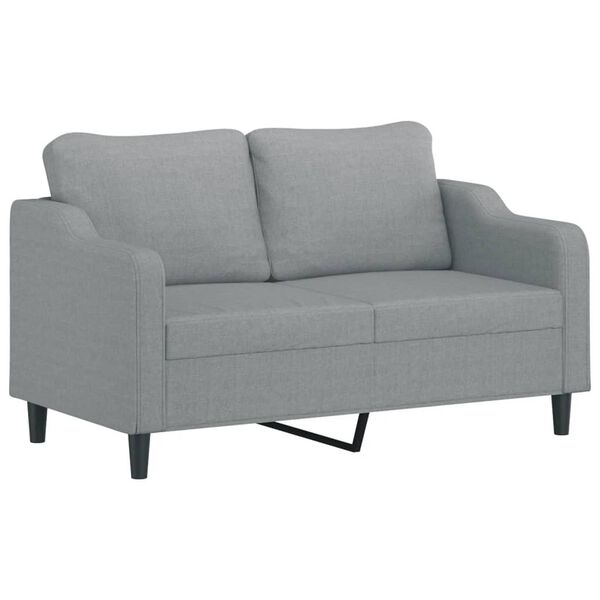vidaXL 2-seater Sofa Light Gray Fabric (100% polyester), metal 2-Seater