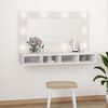 vidaXL Mirror Cabinet White Engineered wood, acrylic Large