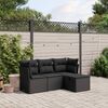 vidaXL Garden Sofa Set Black