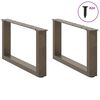 vidaXL Coffee Table Leg Set of 2 Natural steel Powder-coated steel