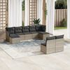 vidaXL Patio Sofa Set Dark gray, Gray