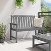 vidaXL Garden Bench Light Grey 47.24 x 23.23 x 34.65 in HDPE