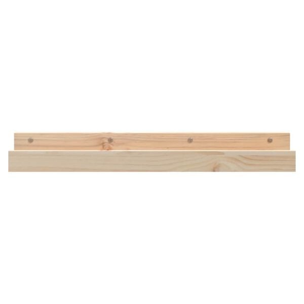 vidaXL Wall Shelf Natural Pine Solid Pine Wood Medium Wall Mounting