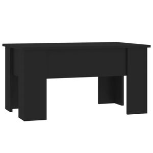 vidaXL Coffee Table Black Engineered wood Medium Modern Coffee Table