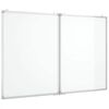 vidaXL Magnetic Whiteboard Foldable 47.2x39.4x0.7" Aluminium