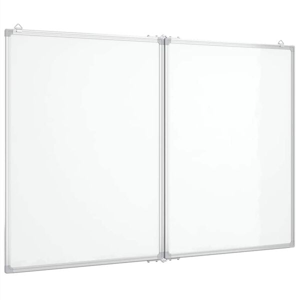 vidaXL Magnetic Whiteboard Foldable 47.2x39.4x0.7" Aluminium