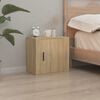 vidaXL Wall-mounted Bedside Cabinet Sonoma oak Engineered wood Medium