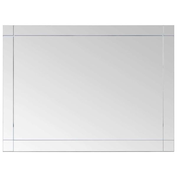 vidaXL Wall Mirror Transparent Glass Medium Decorative Inlays