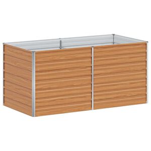 vidaXL Garden Raised Bed Silver Galvanized Steel 63 x 31.5 x 30.3 in