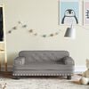vidaXL Kids Sofa Grey Faux Leather Mini Attractive Design Kids Sofa