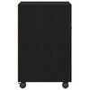 vidaXL Wheeled Side Cabinet Black Oak 12.99 x 14.96 x 23.62 in