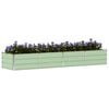 vidaXL Planter Green 125.98 x 31.50 x 17.72 in Steel