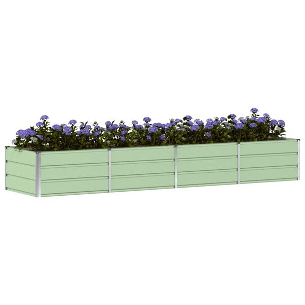 vidaXL Planter Green 125.98 x 31.50 x 17.72 in Steel