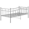 vidaXL Sofa Bed Frame Grey Powder-coated metal Single