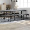 vidaXL Dining Bench Dark grey Steel 97.6 x 12.6 x 17.7 in Modern