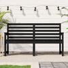 vidaXL Garden Bench Black Solid pine wood Standard Durable