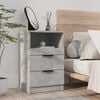 vidaXL Bedside Cabinet Concrete Grey Engineered Wood Medium