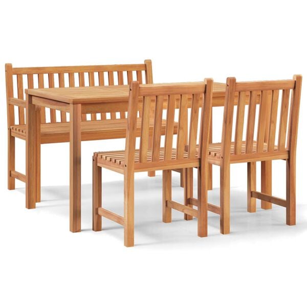 vidaXL Garden Dining Set Teak Fine sanded teak hardwood Medium