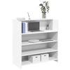 vidaXL White Reception Desk Engineered Wood Medium Reception Desk