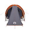 vidaXL Camping Tent Dome 2-Person Grey and Orange Waterproof