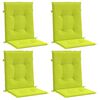 vidaXL Patio Lowback Chair Cushions 4 pcs Bright Green 39.4x19.7x1.2" Oxford Fabric