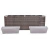 vidaXL Raised Bed Grey Poly Rattan, Zinc Medium Durable Raised Bed