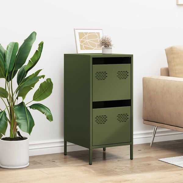 vidaXL Sideboard Olive green Cold-rolled Steel Medium Sideboard
