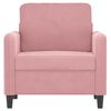vidaXL Sofa Chair Pink Velvet Single Stylish Look Armchair