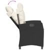 vidaXL Reclining Garden Chair Set of 2 Black, Cream White