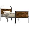 vidaXL Bed Frame Sonoma oak Steel, engineered wood Twin Bed Frame