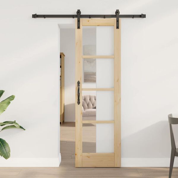 vidaXL Sliding Door ORKDAL Natural 24.02 x 78.15 in
