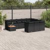 vidaXL Garden Sofa Set Black