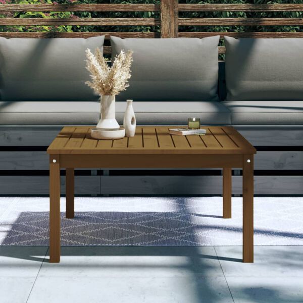 vidaXL Garden Table Honey brown Solid pine wood Medium Durable