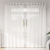 vidaXL Voile Curtains with Loops 2 pcs White 55.1x96.5"