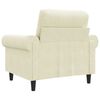 vidaXL Sofa Chair Cream Velvet (100% polyester), metal, textilene Single