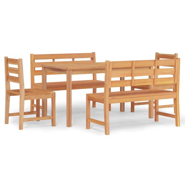 vidaXL Garden Dining Set Teak Solid Teak Wood Large Durable