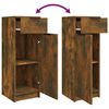 vidaXL Bathroom Furniture Set Smoked Oak Engineered Wood, Glass Full Set
