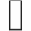 vidaXL Coffee Table Leg Set of 2 Black Powder-Coated Steel Medium