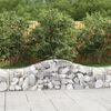 vidaXL Arched Gabion Baskets 6 pcs 78.7"x11.8"x15.7"/23.6" Galvanized Iron