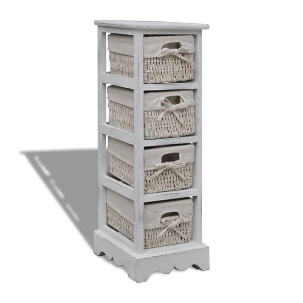 vidaXL Storage Rack White