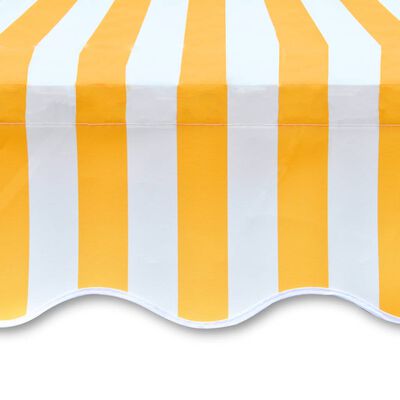 Awning Top Canvas Sunflower Yellow & White 9' 10"x8' 2" (Frame Not Included)