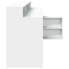 vidaXL Desk White Engineered wood Large Desk Rectangular Modern
