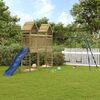 vidaXL Outdoor Playset Natural wood, Blue Treated wood - Pine, Polypropylene