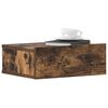 vidaXL Floating Nightstand Smoked Oak Engineered Wood