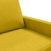 vidaXL 3-seater Sofa Yellow Velvet, metal, textilene 3-seater